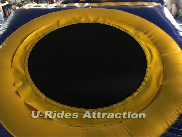 OEM water play equipment water trampoline water bouncy with ladder for sale