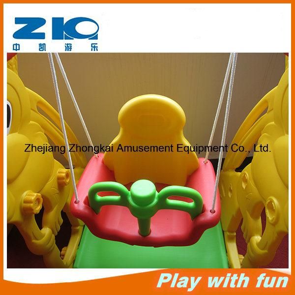 Indoor Kids Playground Rabbit Plastic Slide Type Plastic Slide and Swing Toys