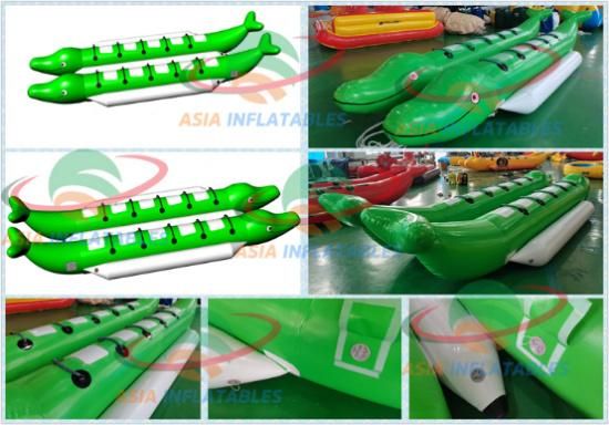 10 Person Dolphin Boat Inflatable Banana Dolphin Inflatable Boat for Water