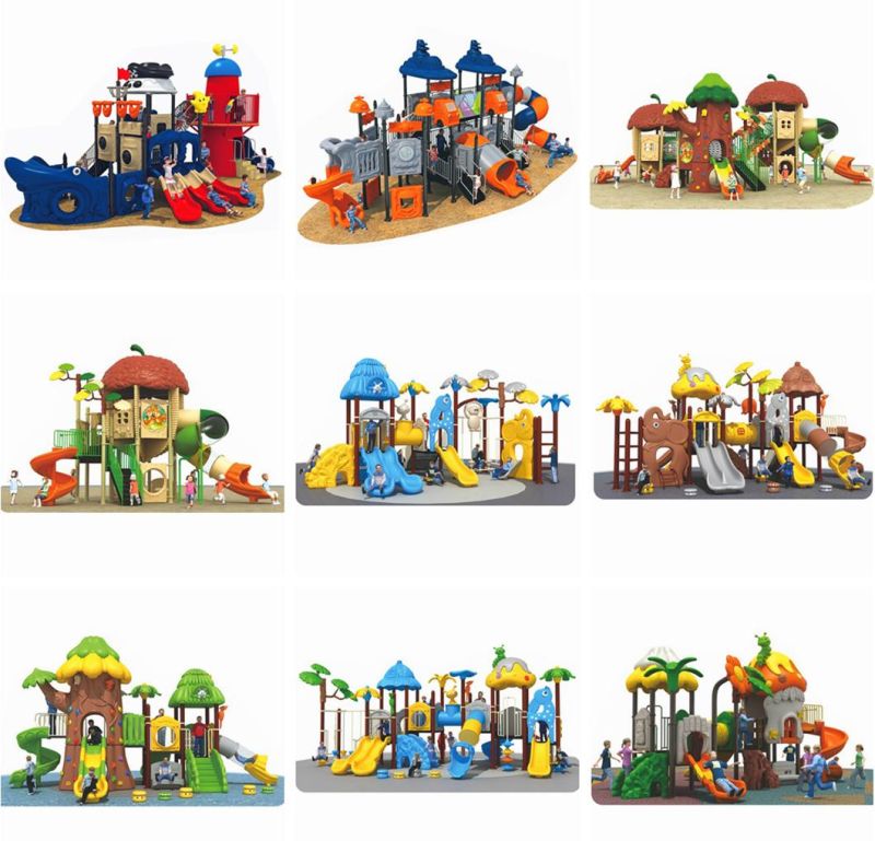 Outdoor Children′s Playground Amusement Park Equipment Plastic Cartoon Slide 356b