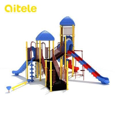 New Kids Outdoor Playground Equipment with Tube Slide