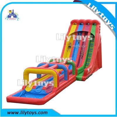 Best PVC Material Inflatable Giant Water Slide for Adult with Pool