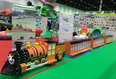 Kids Trackless Train Game, Low Price Electric Tourist Train, Trackless Train Battery Operated in Mall