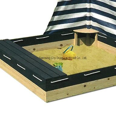 Hot-Sale Natural Wooden Sandbox Chinese Fir Wood Sandpit for Garden Play