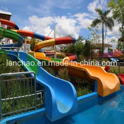 8m-High Used Fiberglass Combined Spiral Water Slide for Water Park