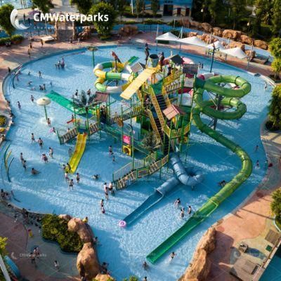 Hot Sale Water Park Fiberglass Water Slide Water House for Kids Adult