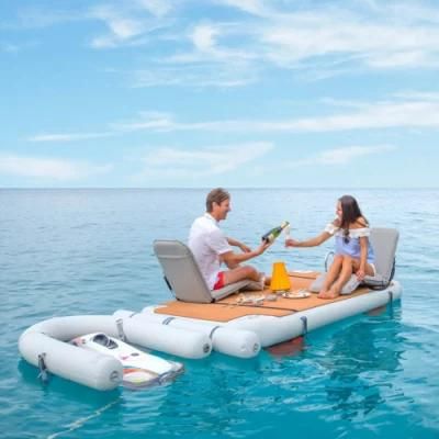 Inflatable Floating Swim Platform Inflatable Floating Platform Swimming Water Island Jet Ski Dock Mat