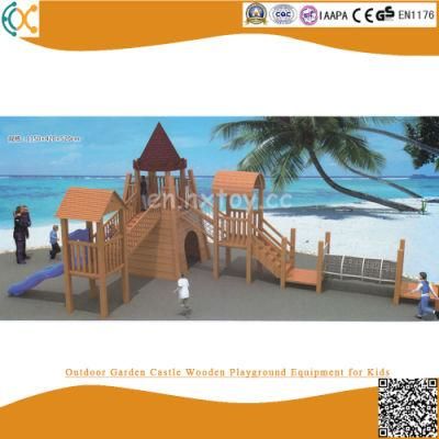 Outdoor Garden Castle Wooden Playground Equipment for Kids