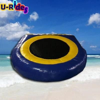 OEM water play equipment water trampoline water bouncy with ladder for sale