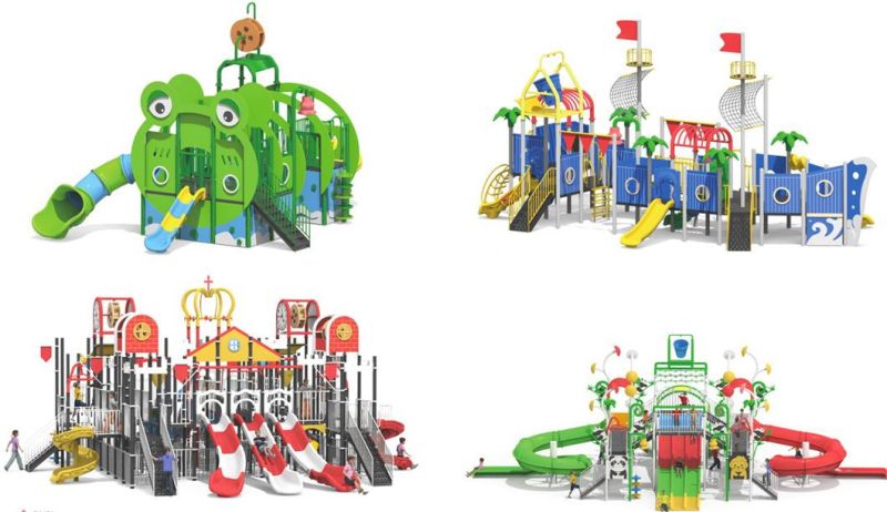 Children′s Outdoor Large Water Park FRP Fiberglass Slide Amusement Equipment