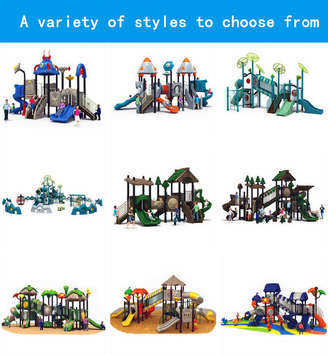 Customized Outdoor Children′s Playground Plastic Slides Kids Amusement Park Equipment