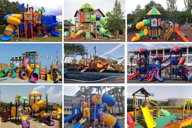 New Amusement Park Kids Outdoor Slide with Climbing Net