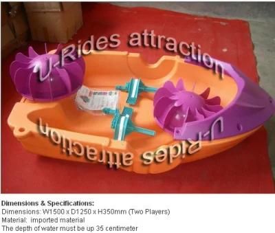 Engineering Plastic Hand Cranking Paddle Boat for Inflatable Swimming Pool or water park or Amusement Park