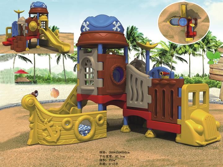 Pirate Ship Kids Outdoor Plastic Playground Equipment