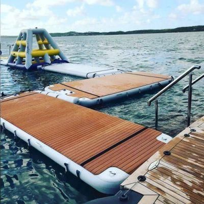 Customized Swimming Water Island Inflatable Floating Platform on Water