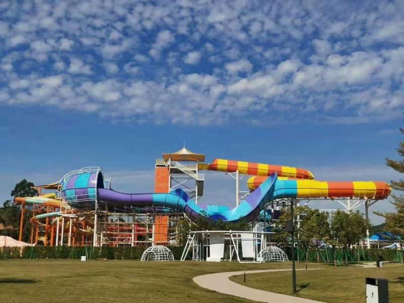 Rainbow Fiberglass Water Slide for Great Fun