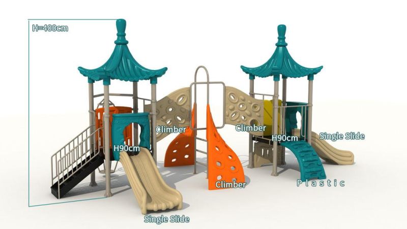 Children′s Story Series Outdoor Playground Slide for Sale Climbing Structure