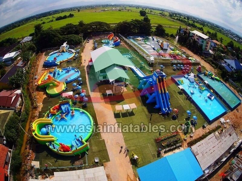 Hot Sale Inflatable Ground Water Park on Land Commercial for All Ages Players