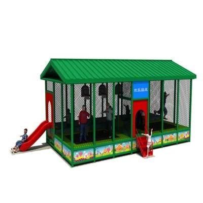 Commercial Fashion Indoor Jumping Trampoline Park with Slide and Roof