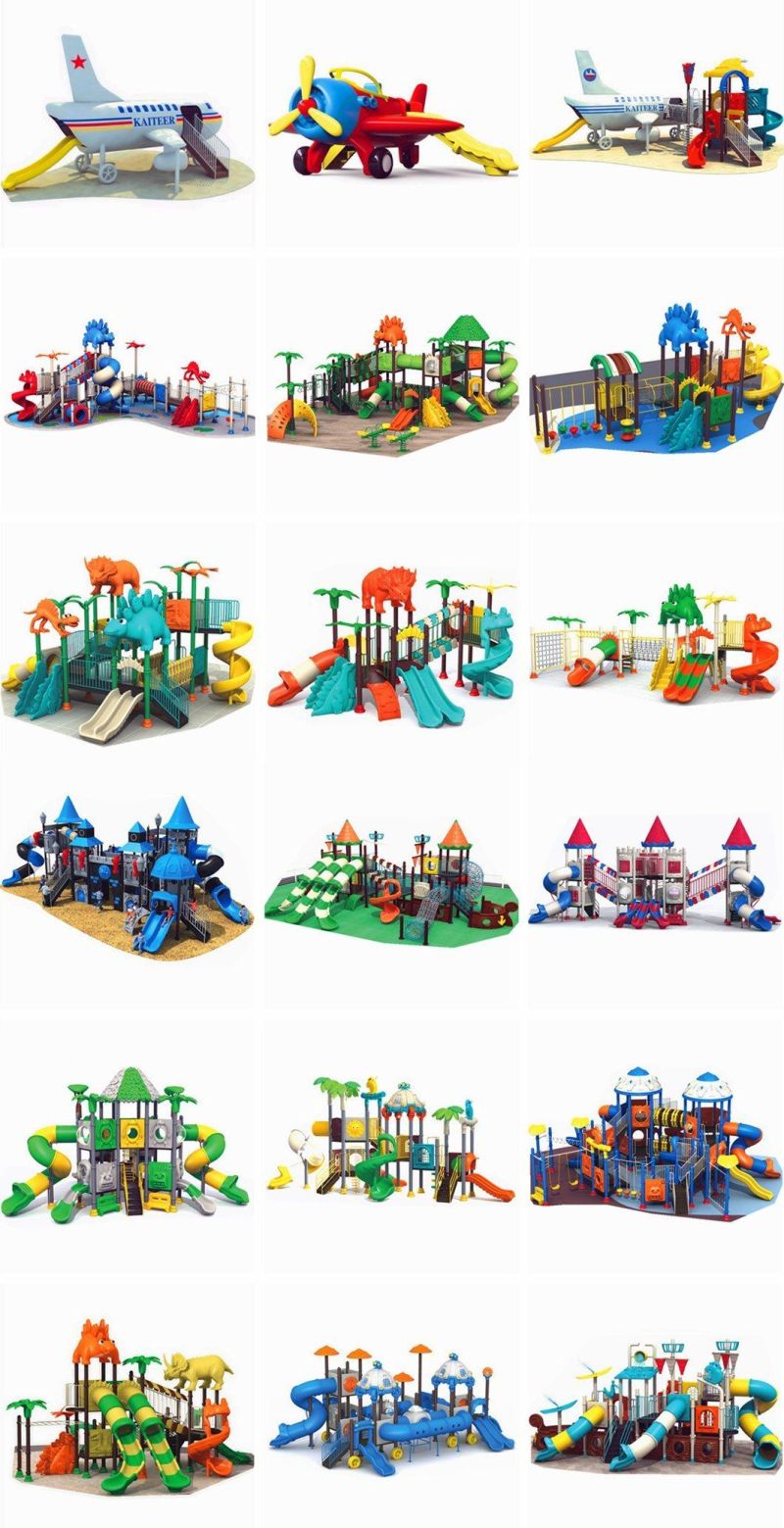 Outdoor Children′s Playground Amusement Park Equipment Plastic Cartoon Slide 356b