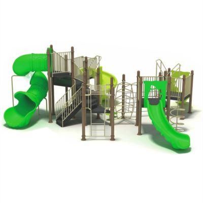 School Outdoor Children&prime;s Amusement Park Plastic Slide Playground Swing Set
