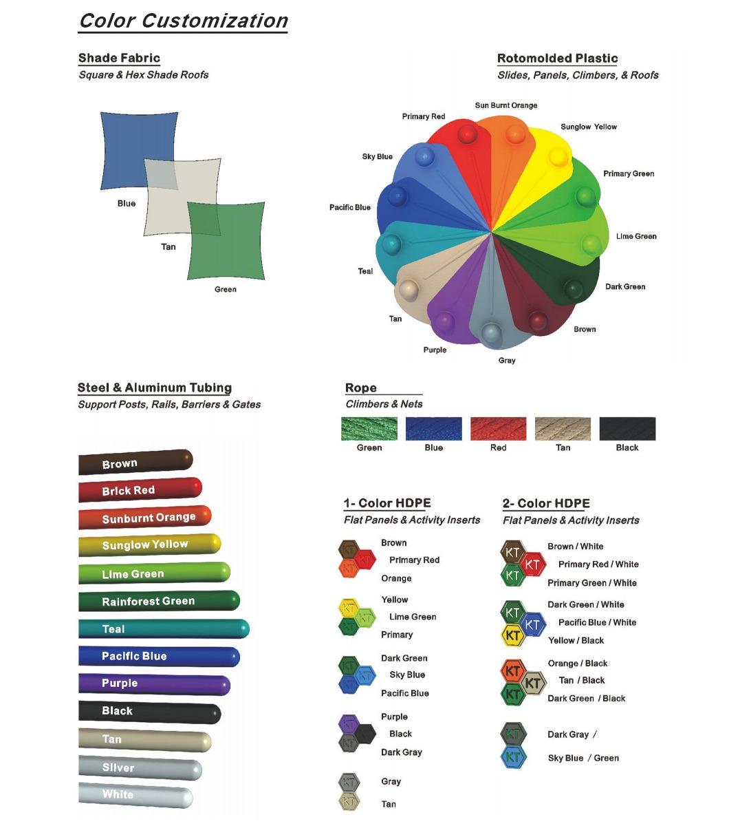 2016 Playground Equipment with 4.5′′ Post