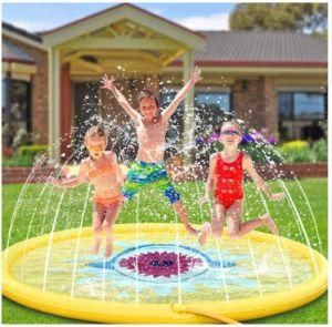 170 Cm Outdoor Water Play Kids Fun Toys Inflatable Outdoor Round Water Sprinkle Play Mat