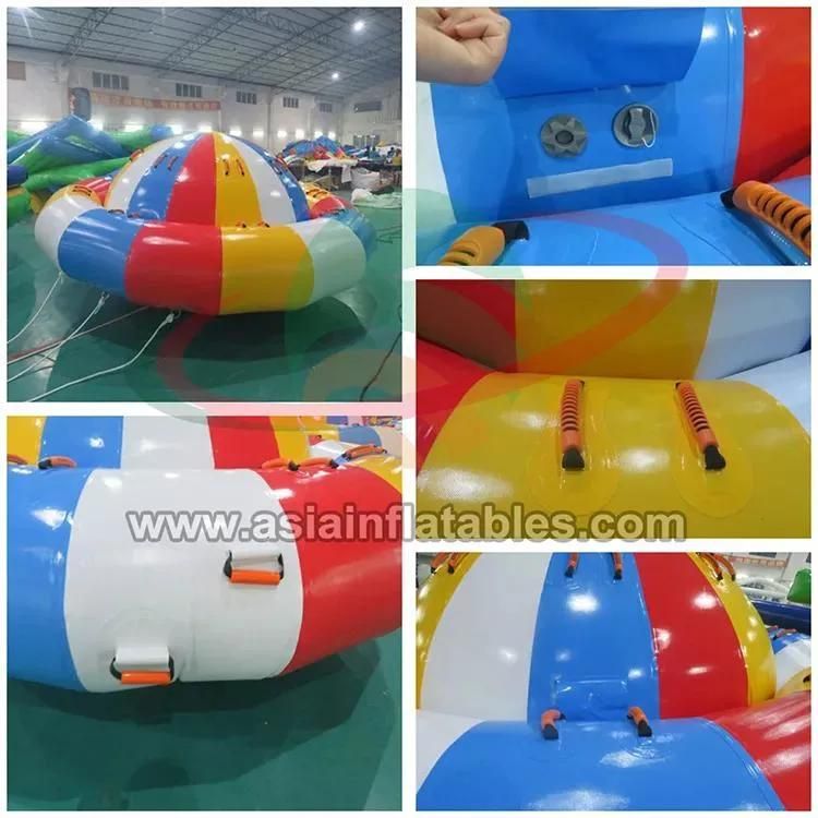 10 Persons Inflatable Flying Disco Boat, Inflatable Water Towable Tube Aqua Games