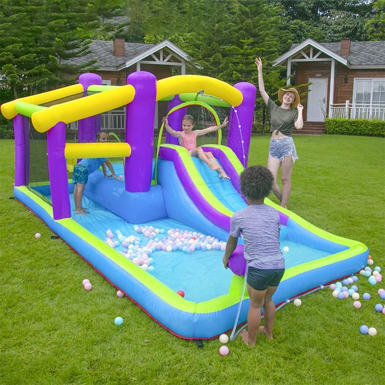 Inflatable Bouncer with Slide and Pool for Kids