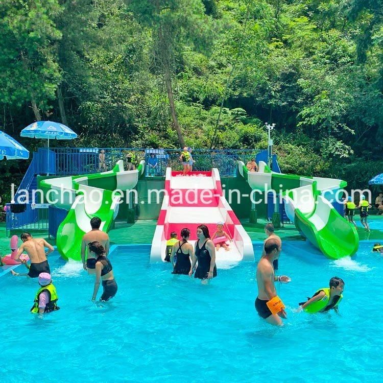 Open Wide and Wavy Fiberglass Water Slide for Park