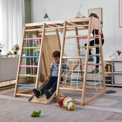 Children Climb Climbing Frame Indoor Household Solid Wood Slide Baby Kindergarten Fort Small Park