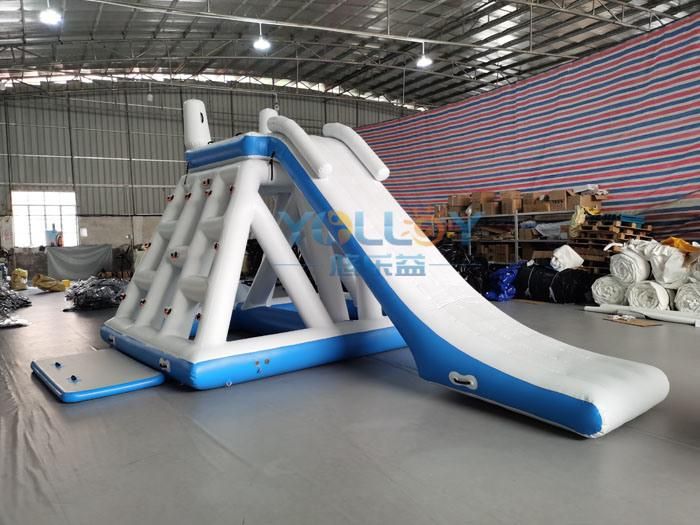 Floating Mountain Climbing Inflatable Laddle Slide Island