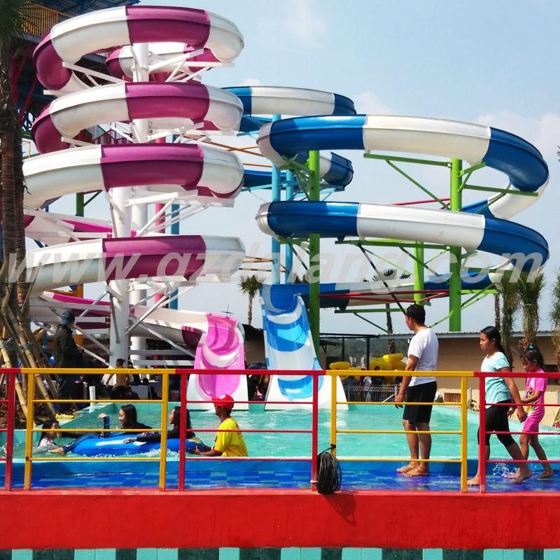 Combination Spiral Slide Made of Fiberglass (WS112)