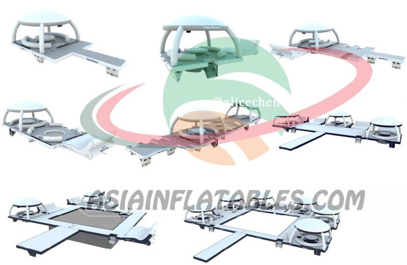 Aquabanas Inflatable Floating Platform Inflatable Aqua Banas Water Platform for Sunbathing