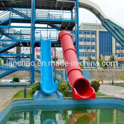 Colorful Water Park Slide Tube Swimming Pool Fiberglass Slide