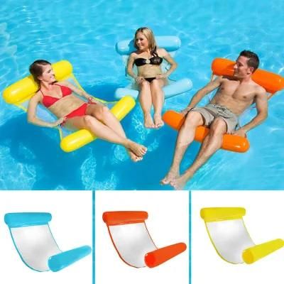 Custom Logo Summer Water Hammock Foldable Inflatable Row Air Mattress Swimming Pool Beach Floating Cushion Sleeping Bed Chair Water Sports