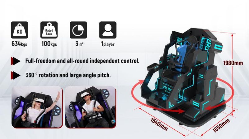 Newest Design Vr Mecha 1 Seats 9d Cinema Simulator