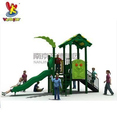 Outdoor Tree House Playground with Slides for School Kid Park