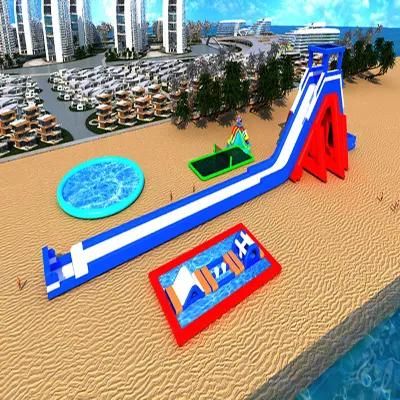 Inflatable Mobile Land Water Park Amusement Park with Pool &amp; Slide