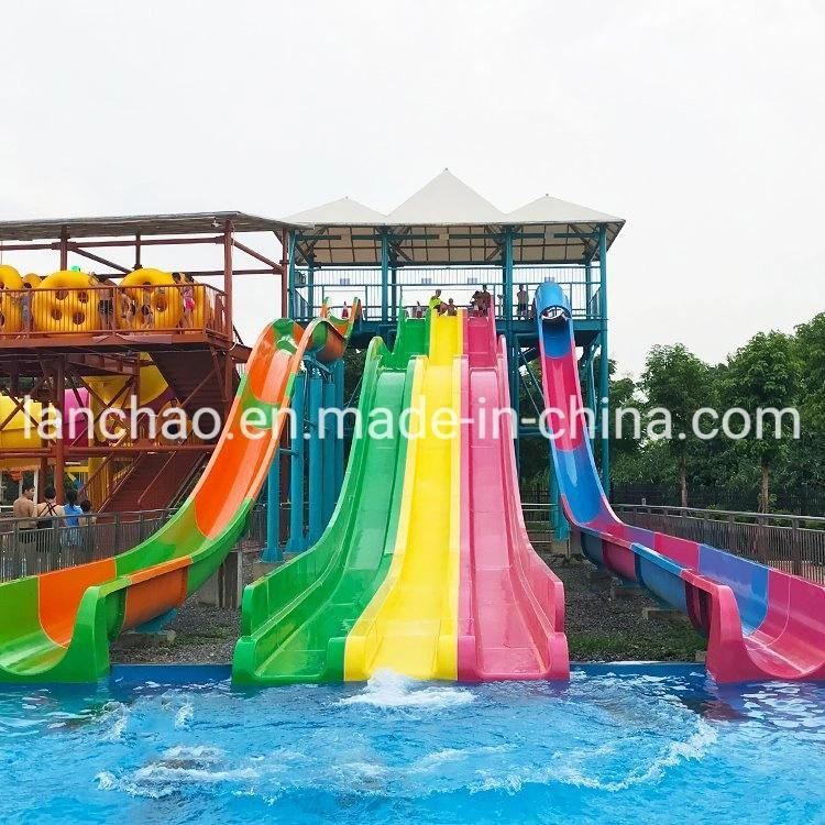 Water Park Design Rainbow Spiral Fiberglass Slide