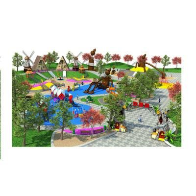 Large Children Multi-Functional Outdoor Fun Theme Playground Park