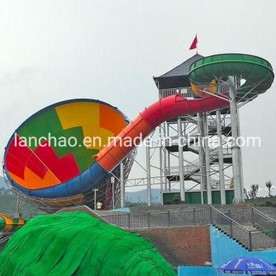 Exciting Large Trumpet Water Park Slide Equipment