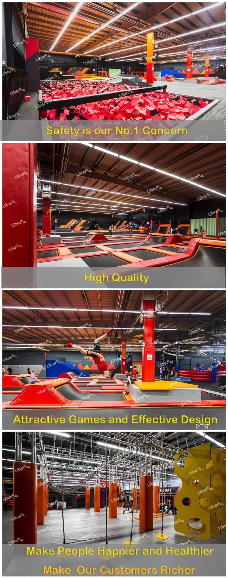 Customized Trampoline Park Kids Indoor Sports Equipment with Safety Net