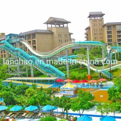 Large Outdoor Fiberglass Water Park Tube Slides