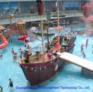 Fiberglass Pirate Ship Pedal Boat Children Slide for Water Amusement Park (WS-022)