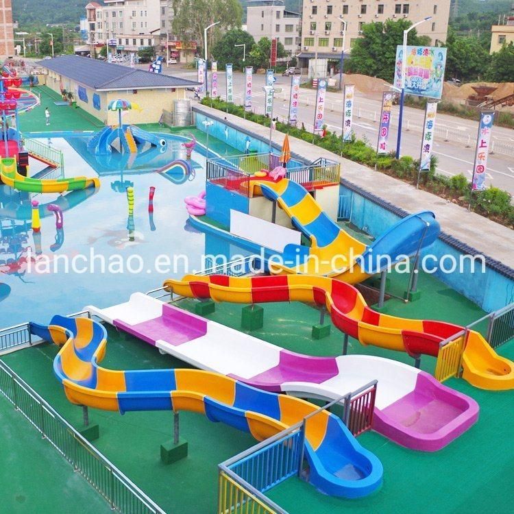 Family Fiberglass Water Park Equipment Mini Boomerang Water Slide