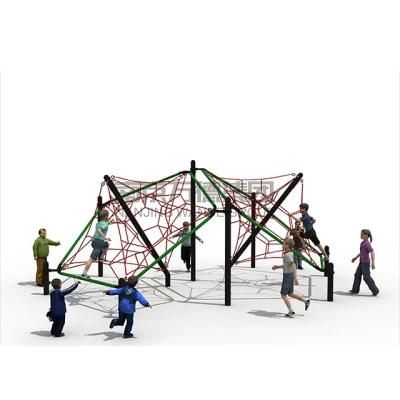 Amusement Park Outdoor Plastic Slide Rope Climbing Net Playground Equipment
