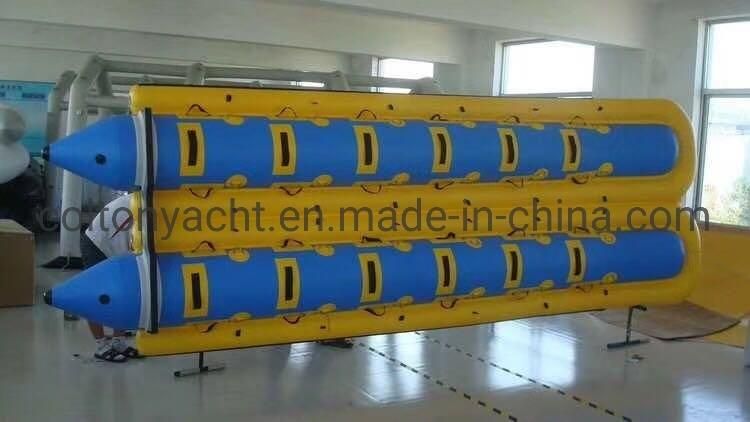 Inflatable Flying Fish Banana Boat, PVC Inflatable Banana Floating Boat for Sale