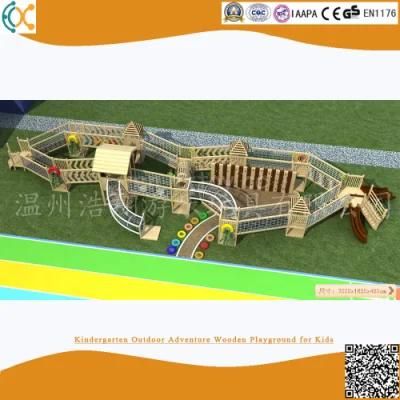 2021 Latest Outdoor Adventure Wooden Playground for Preschool