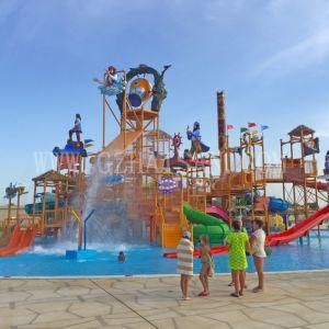 Spiral Slide Equipment in 200sqm Swimming Pool with Water Slides